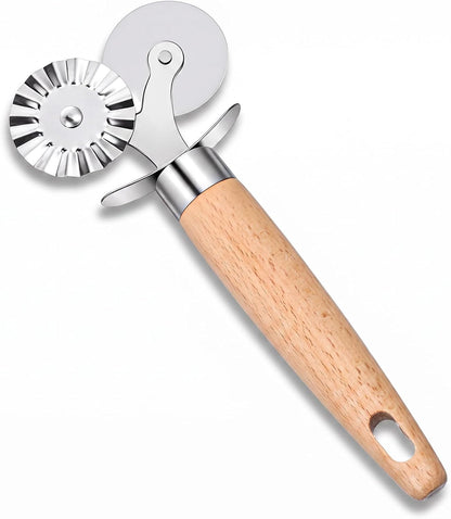 1 Pcs Pasta Cutter Wheel, Cracker Cutters for Baking, Straight & Fluted