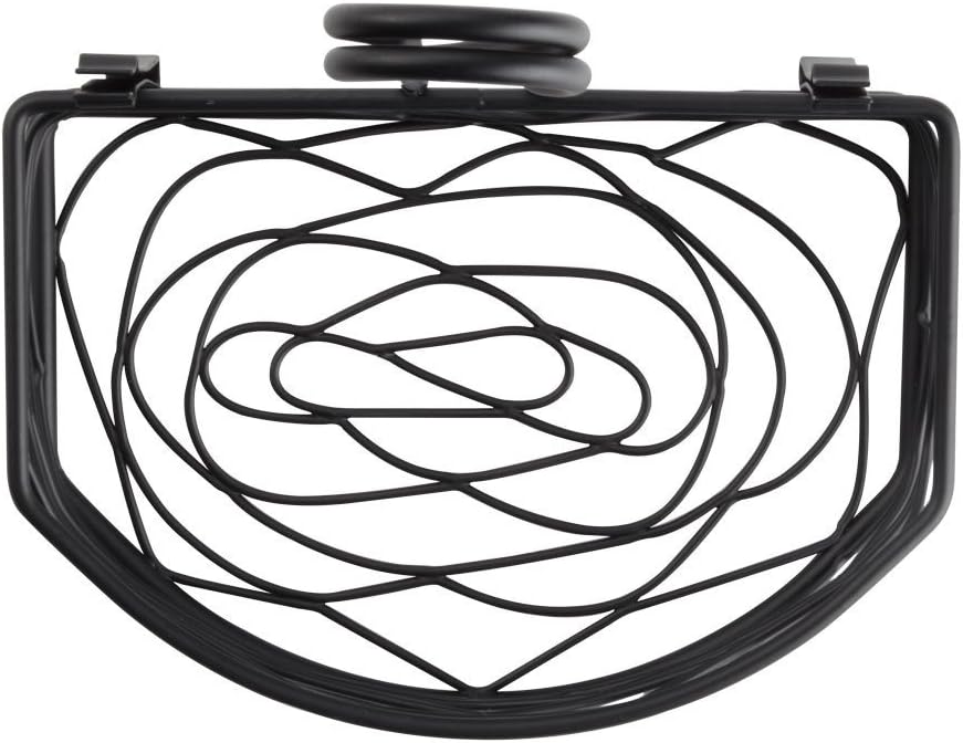 American Metalcraft SRBNB1 Semi-Round Wire Birdnest Condiment Rack Holder, Wrought Iron, Black
