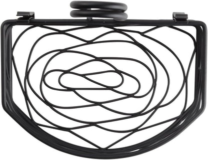 American Metalcraft SRBNB1 Semi-Round Wire Birdnest Condiment Rack Holder, Wrought Iron, Black
