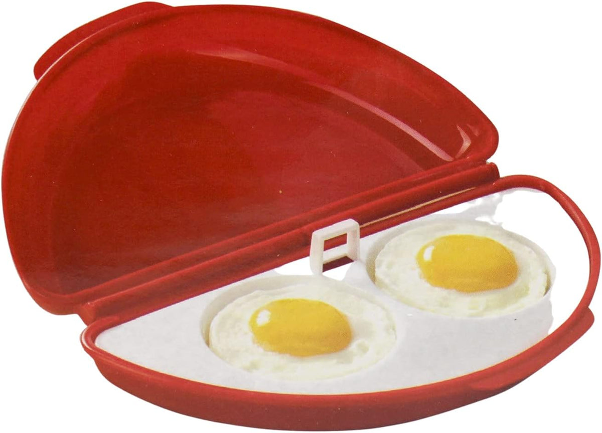 Microwave Egg Cooker 2-Egg Poacher Omelet and Scrambled Egg Maker