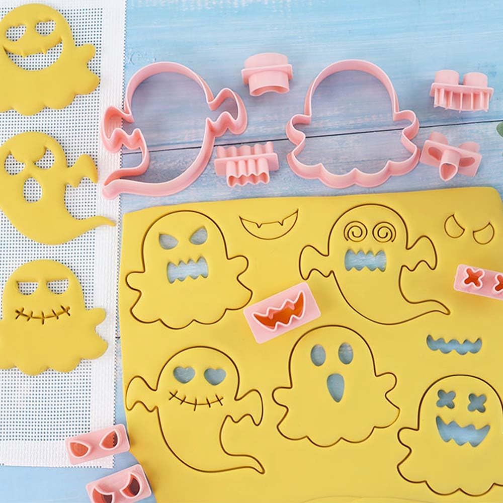 Mini Pumpkin Cookie Cutters, DIY 3d Halloween Raised Design Cookie Stamps