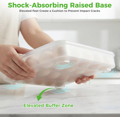 HANSGO Deviled Egg Containers with Lid, Deviled Egg Tray Holder Carrier with Lid for 24 Eggs for Home Party Kitchen Supplies Refrigerator Storage