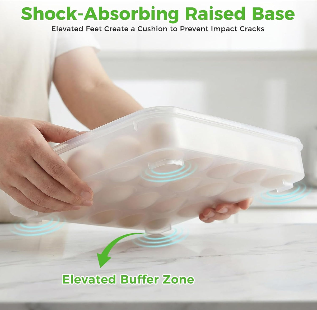 HANSGO Deviled Egg Containers with Lid, Plastic Egg Holder for 24 Eggs