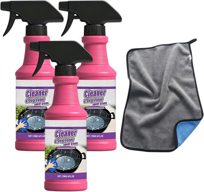 Fast-Acting Heavy-Duty Grill Degreaser Spray, 2026 New 120 ML BBQ Heavy Duty Degreaser Grill Cleaner Spray, All Purpose Heavy Duty Cleaner for Burnt Food & Grease (1PCS)