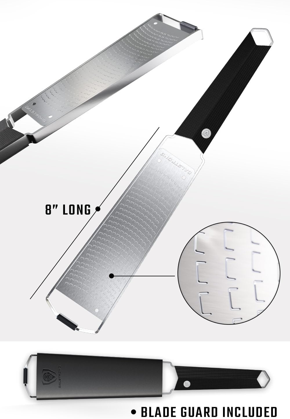 Dalstrong Wide Cheese Grater - Coarse Stainless Steel Blade