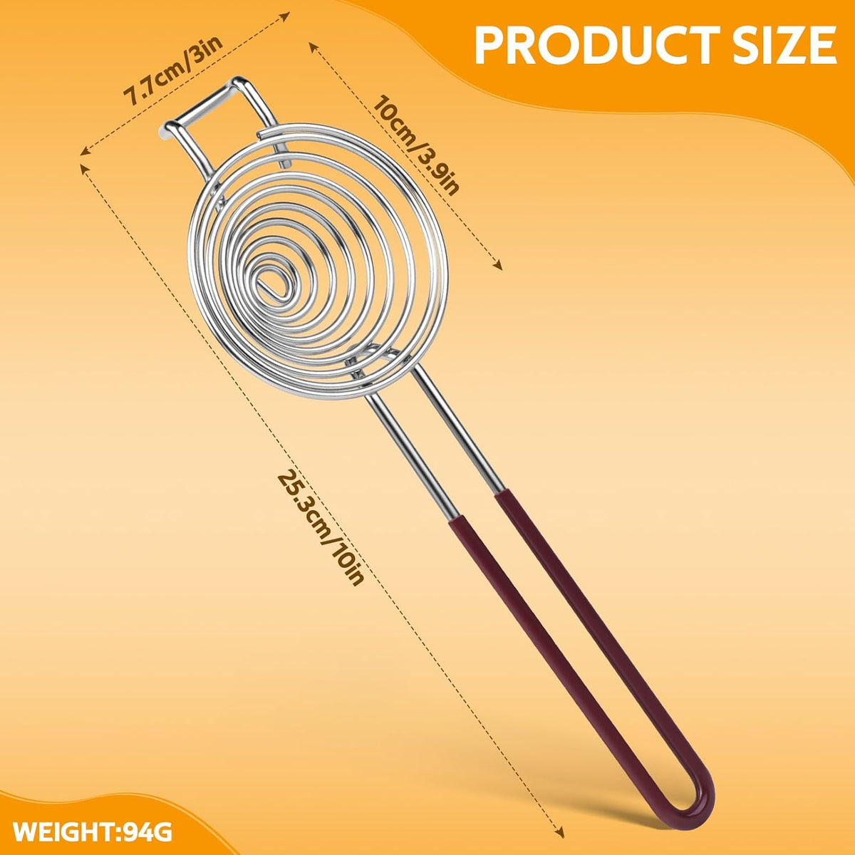 Egg Separator, Stainless Steel Egg Yolk White Separation Tool Long Handle Egg White Separator Tool for Baking, Cooking, and Kitchen Essentials