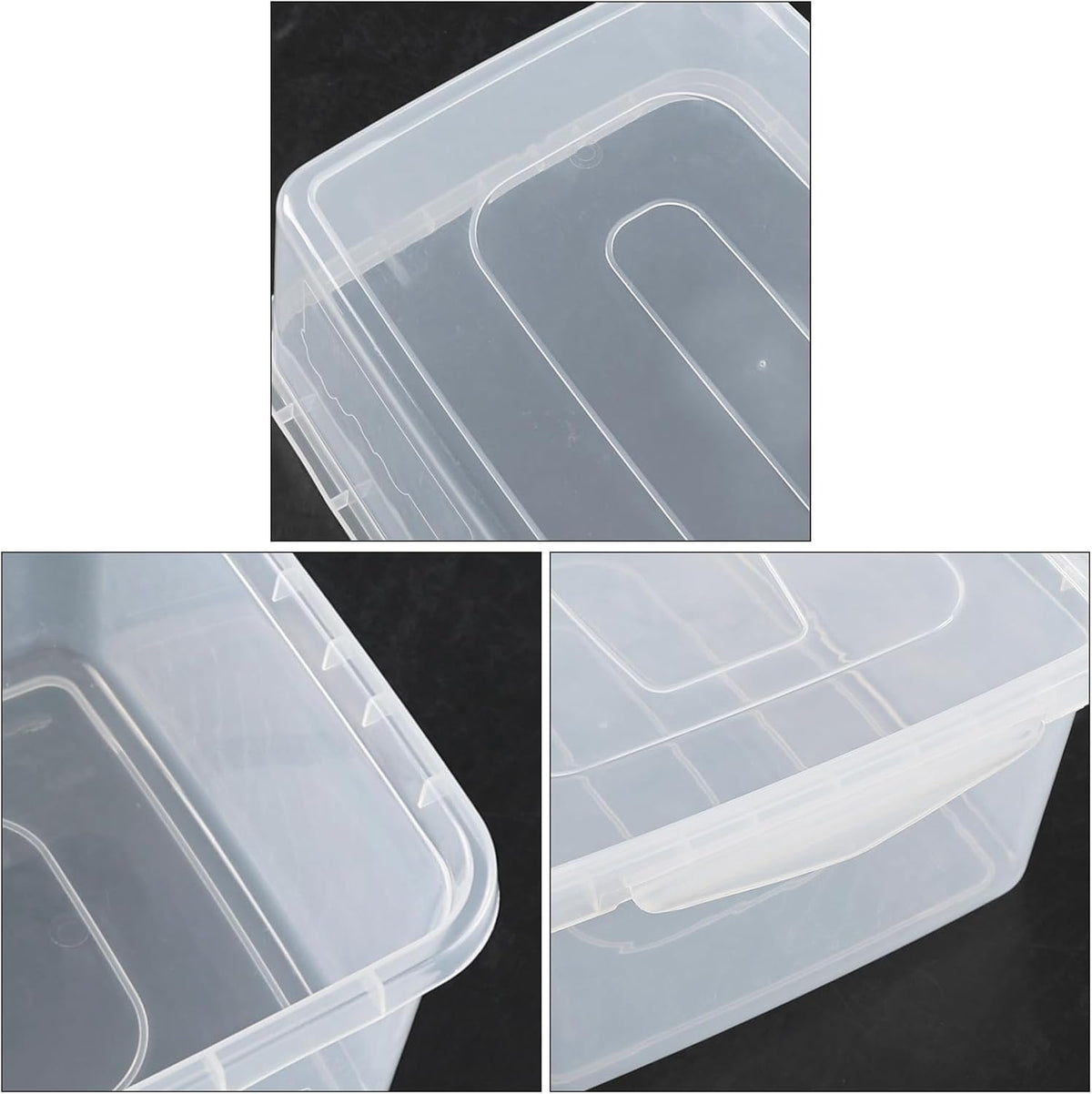 16 Quart Clear Dough Proofing Box, Latching Box with Lid, 2-Pack