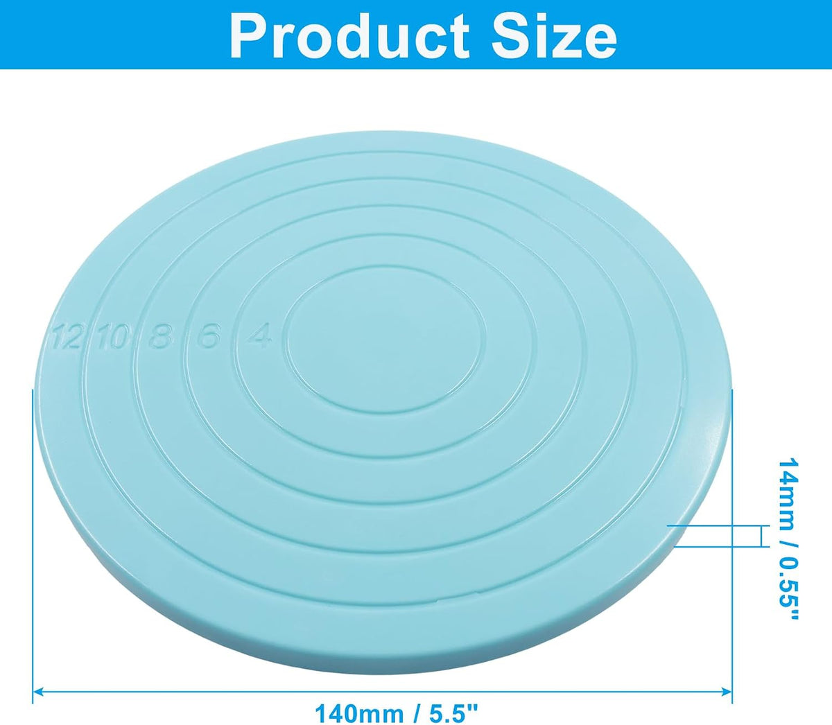 Bonsicoky Cake Decorating Turntable, 5.5 Inch, White