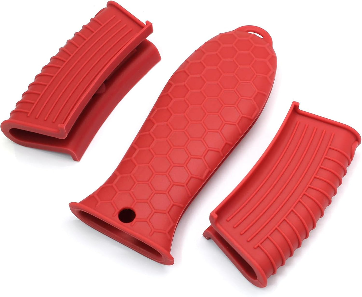 4 Pack Cast Iron Handle Covers, Heat Resistant Silicone, Black