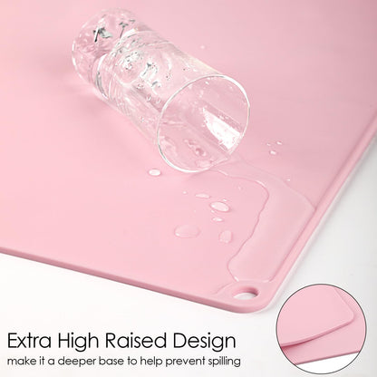 Extra Large Silicone Mats for Kitchen Counter, 27.6'' x 19.7'' Nonskid Silicone Placemats for Kids, Nonstick Purple Silicone Mat for Baking Crafts, Silicone Dab Mat Heat Resistant, 1Pack - Colors A