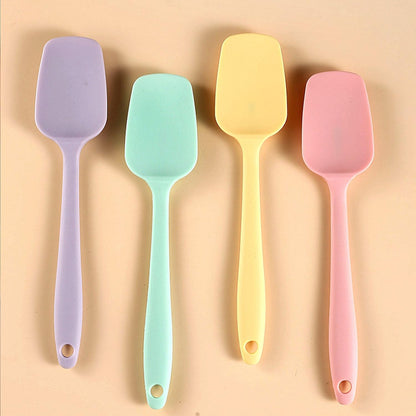 4 PCS Silicone Spatula,Rubber Spatula with Stainless Steel Core11 Inch Non-scratch Baking Cooking 8Inch Spatula Set Flexible Heat Resistant (Black)