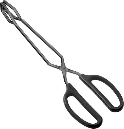 HINMAY Stainless Steel Scissor Tongs 10-Inch and 12-Inch Set, Set of 2