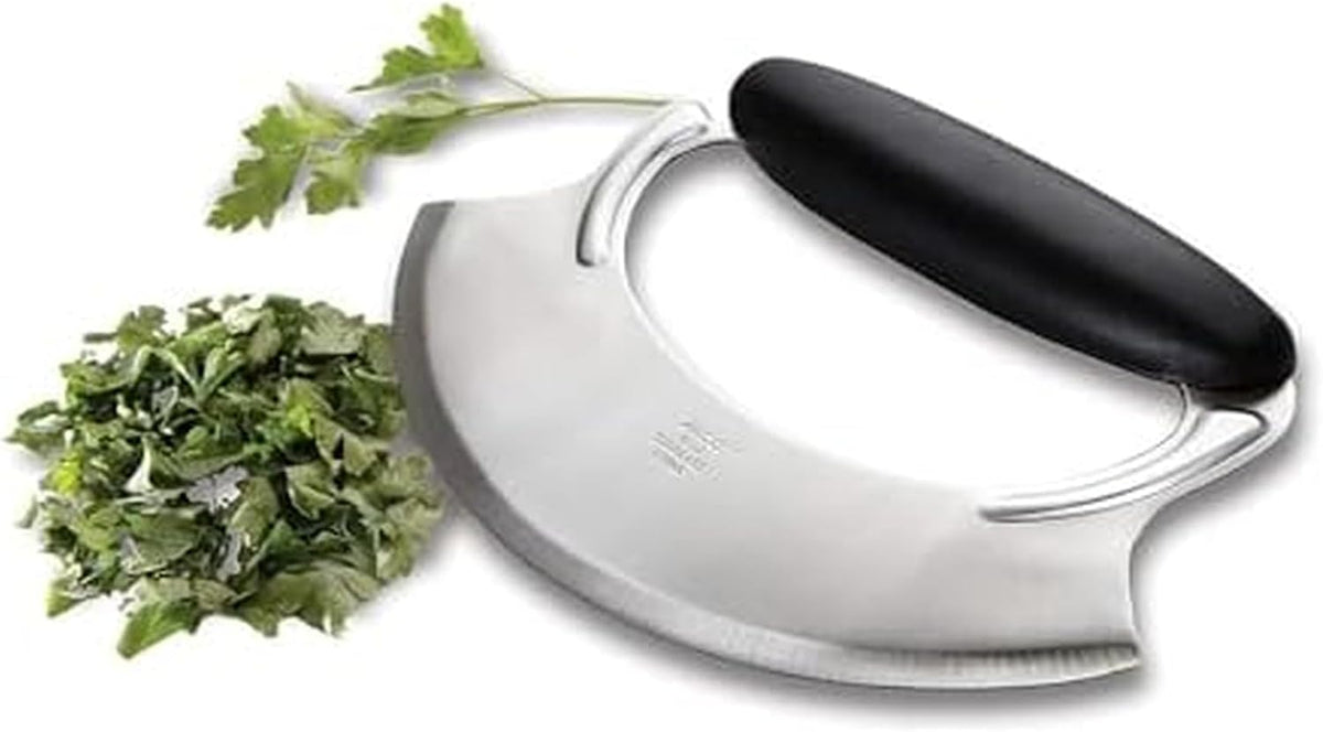 Amco – Mezzaluna with Silicone Handle – Black