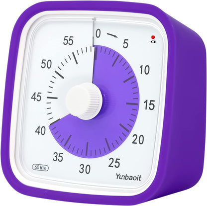 Yunbaoit Rainbow Visual Timer for Kids, 60-min Countdown Timer, Blue