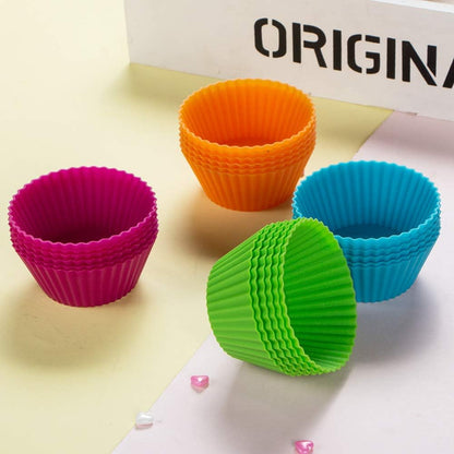 Webake Jumbo Silicone Muffin Cups, 3.5 Inch Jumbo Silicone Baking Cups Reusable Cupcake Liners Nonstick Large Cake Cups Set Stand Alone Cupcake Holder, 12 Pack Auto Cup Holder Liner