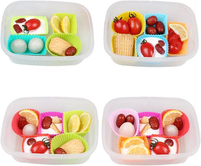 36 Pack Silicone Reusable Cupcake Cases Baking Muffin Cups Liners Molds Sets