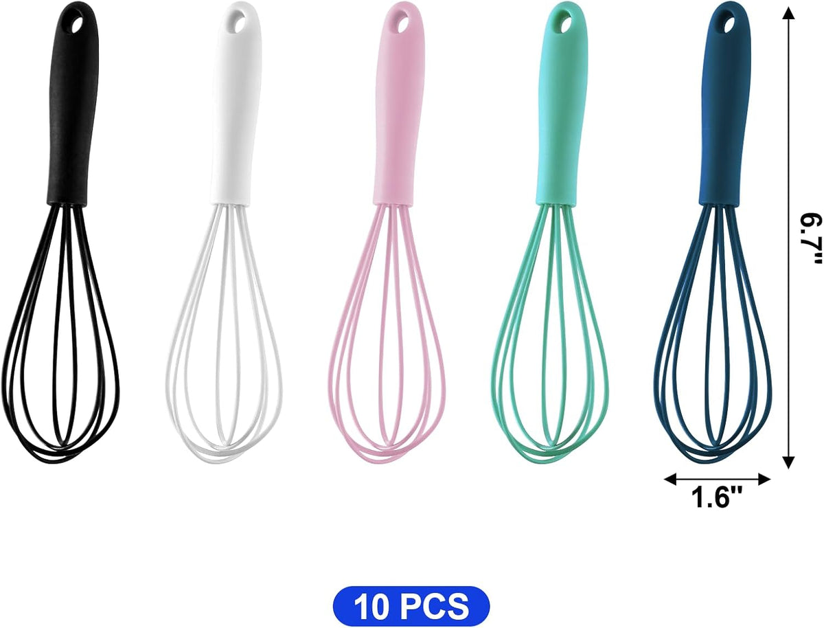 Silicone Whisk Colorful Kitchen Mini Silicone Whisks