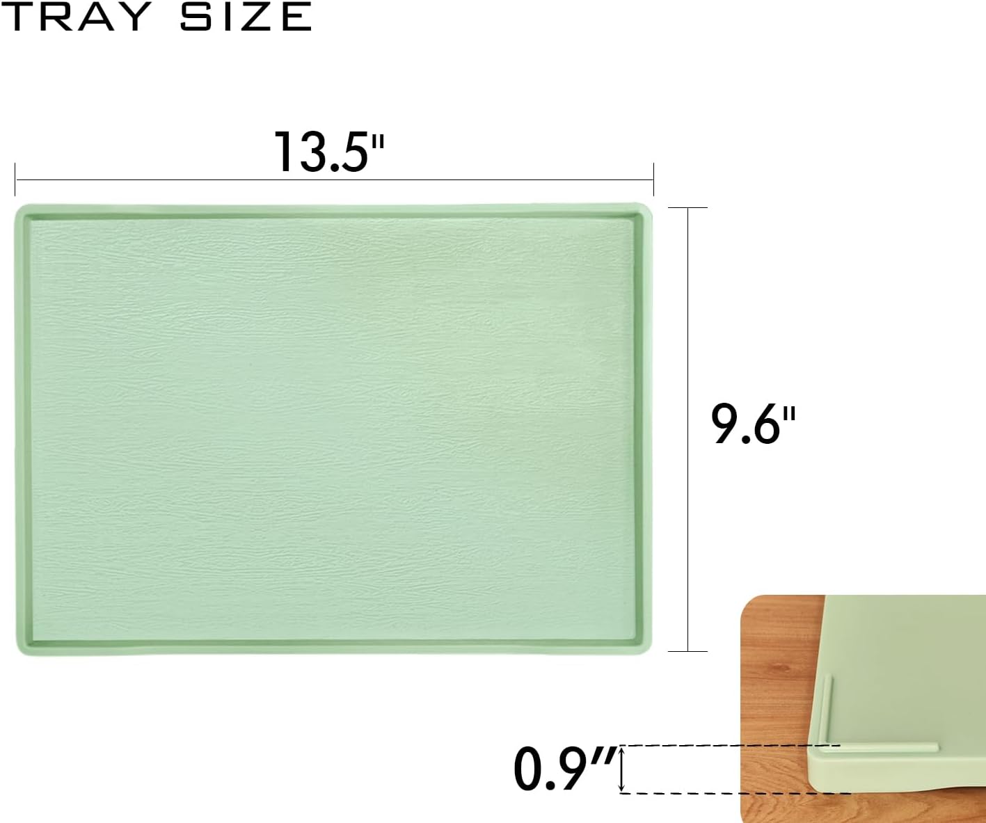 White Serving Tray (13.5 x 9.6 inch) for Serving Accessory, Elegant & Stackable Plastic Tray for Spa, Coffee, Drinks, Tea, Bar, Party, Seasoning, Perfume and Display Use.