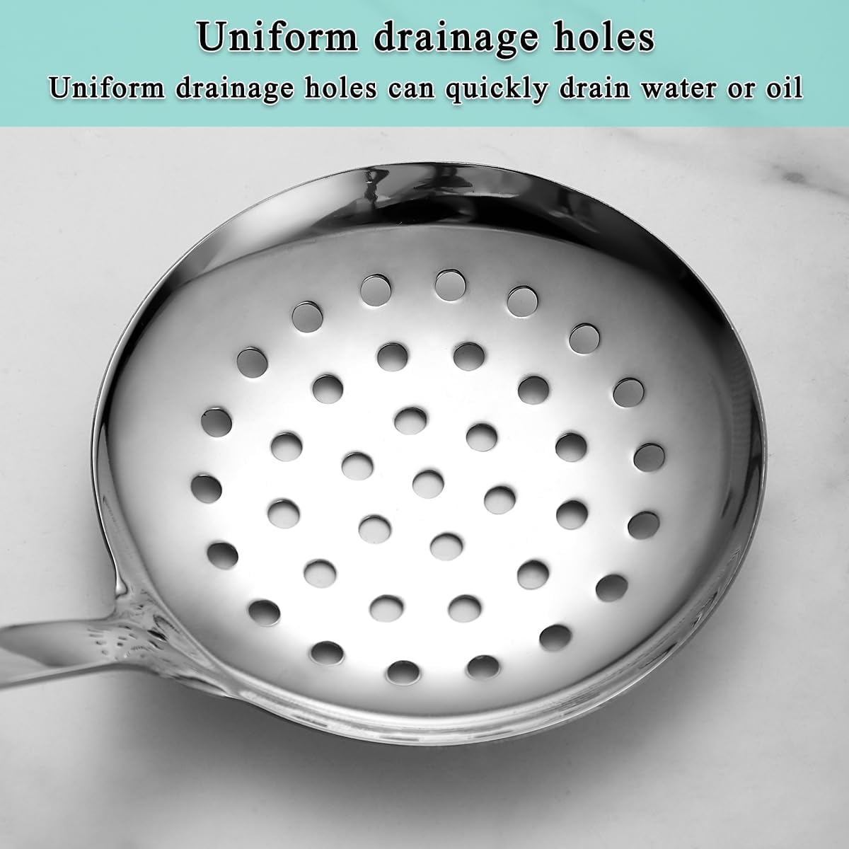 Berglander Kitchen Skimmer Slotted Spoon - Stainless Steel Spider Strainer for Straining Pasta/Cooking/Frying, Durable Rust-Resistant Kitchen Utensils Skimmer Ladle