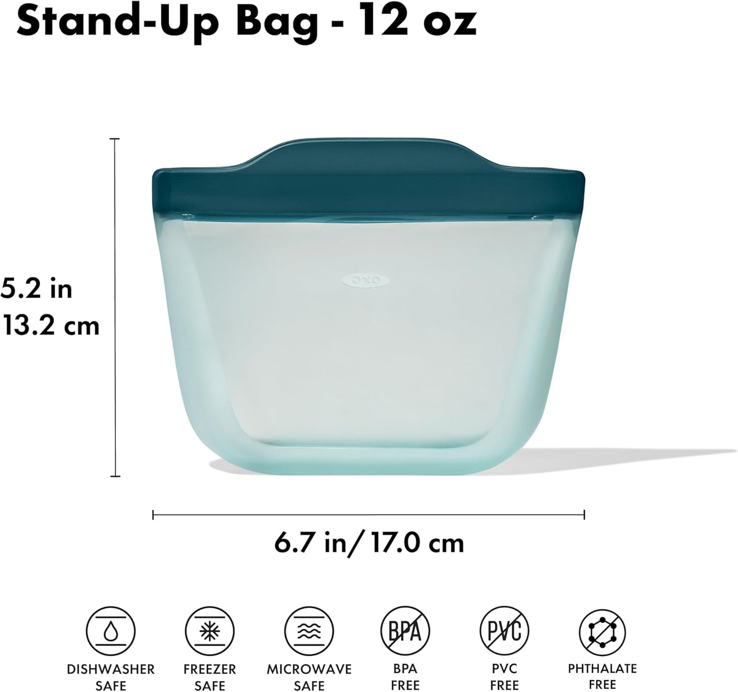 OXO Good Grips Silicone Reusable Bag - Stand-Up Cup (8 oz) - Oat