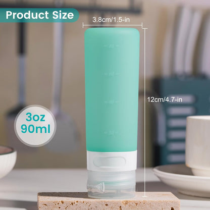 MICEBAY 2 oz Condiment Squeeze Bottles, Leakproof Salad Dressing Container