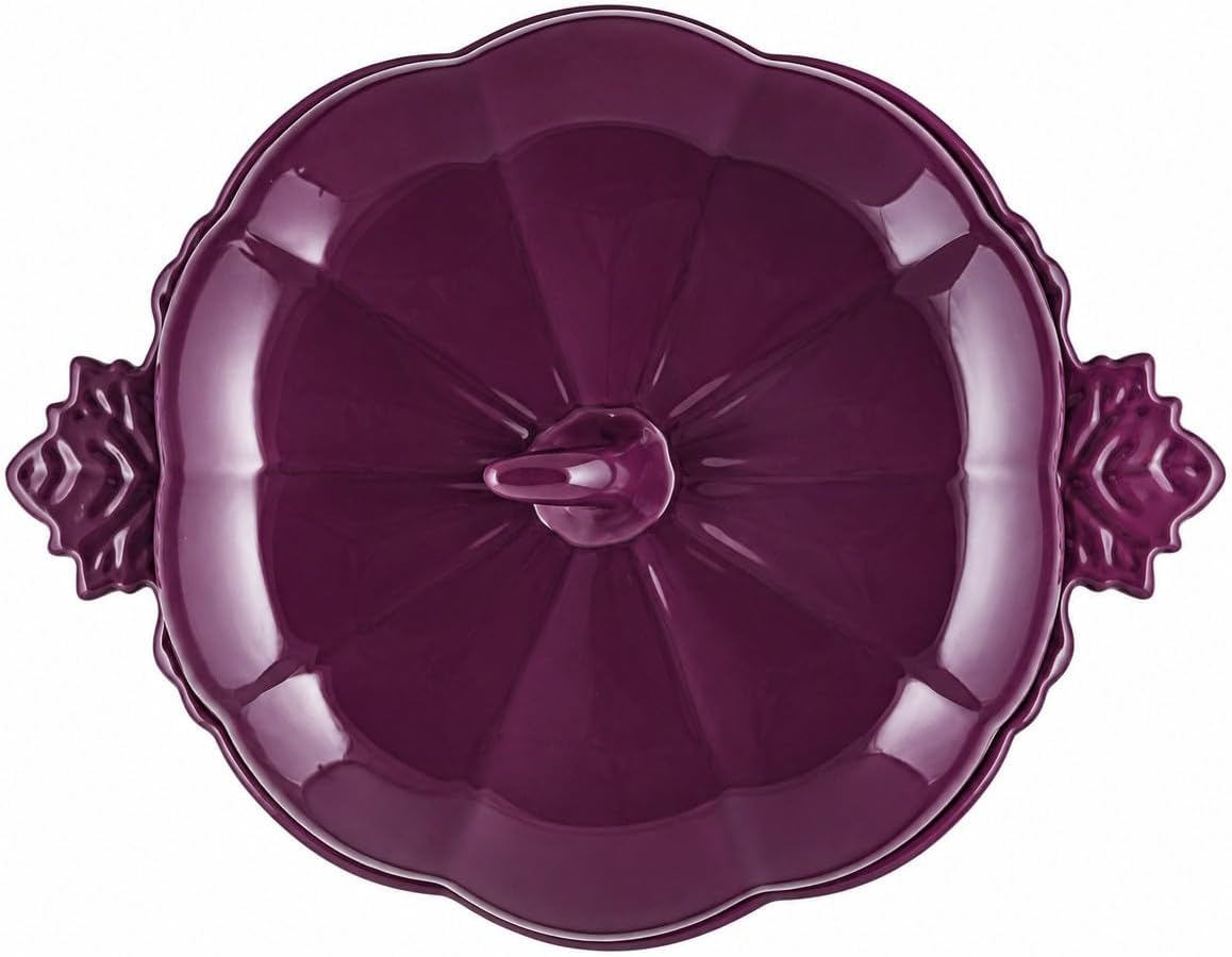 10 Strawberry Street Pumpkin Patch Covered Pie Plate (Autumn Damsom)