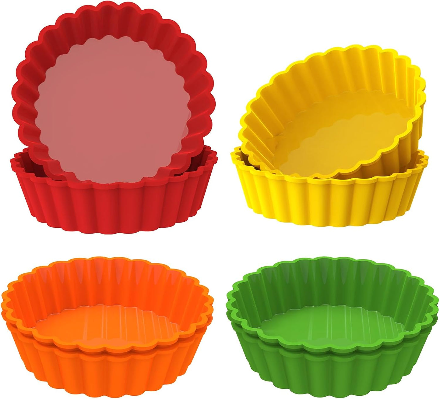 Webake Jumbo Silicone Muffin Cups, 3.5 Inch Jumbo Silicone Baking Cups Reusable Cupcake Liners Nonstick Large Cake Cups Set Stand Alone Cupcake Holder, 12 Pack Auto Cup Holder Liner