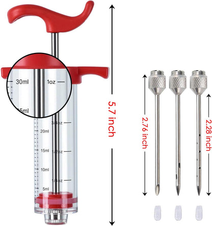 Meat Injector, Turkey Injector Syringe, 1oz - 1 Injector 1 Needle