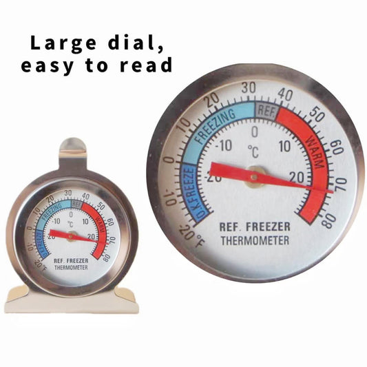 Refrigerator Freezer Thermometer, Large Dial Freezer Thermometer, Cooler/Fridge/Refrigerator Thermometer