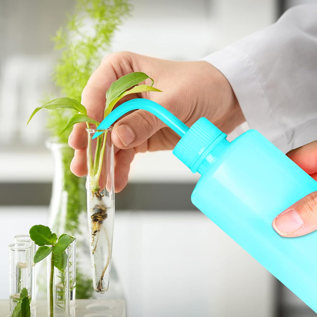 Wash Bottle 2pcs 250ml/8oz Safety Watering Tools, Economy Plastic Squeeze Washing Cleaning With Narrow Mouth Scale Labels for Medical Succulent Irrigation Plant (Black)