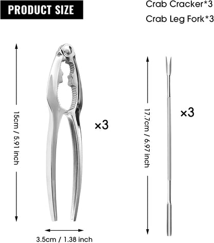 Crab Crackers and Tools,18-Pieces Seafood Tools Set