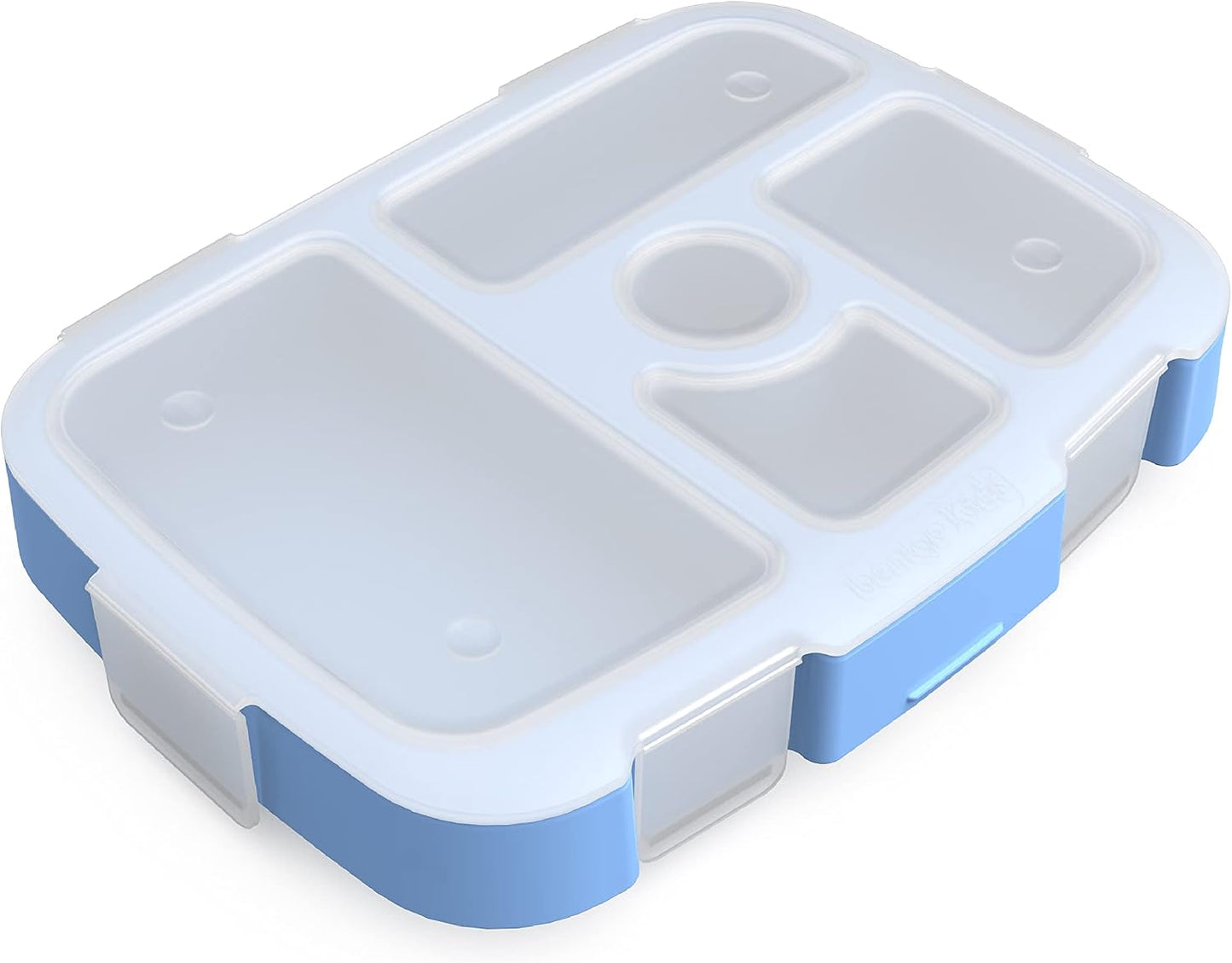 Bentgo® Kids Prints Tray with Transparent Cover - Reusable, BPA-Free, 5-Compartment Meal Prep Container with Built-In Portion Control for Healthy Meals At Home & On the Go (Mermaids in the Sea)