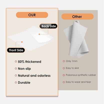 KitchenRaku Extra Large Silicone Mat for Kitchen Worktop Protector, Thickened Nonstick Heat Resistant Countertop Mat, Nonskid Placemat, Craft Mat, Table Mat (Grey, 23.6"x31.5")
