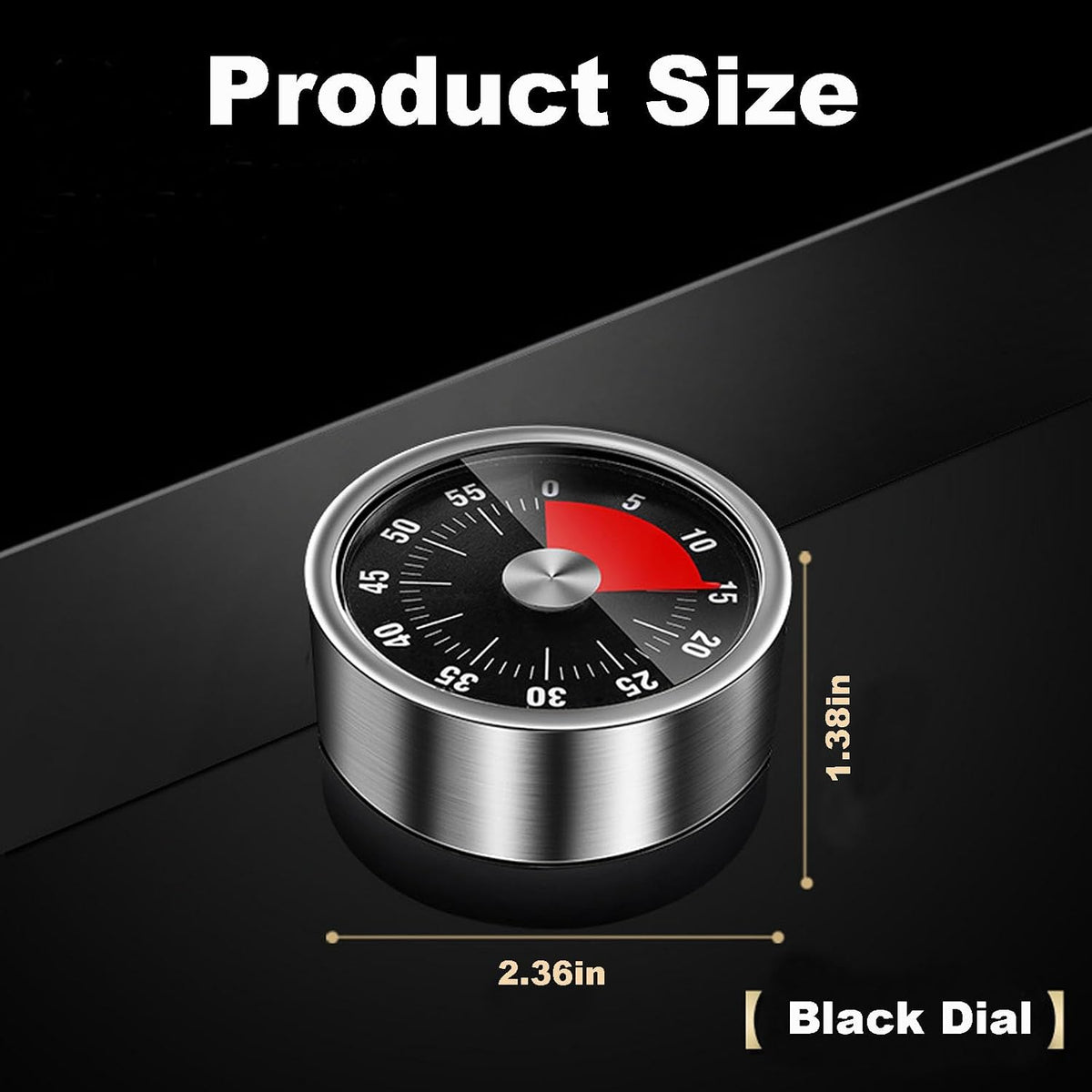 Visual Timer for Cooking Classroom, No Batteries Required，Magnetic (White)