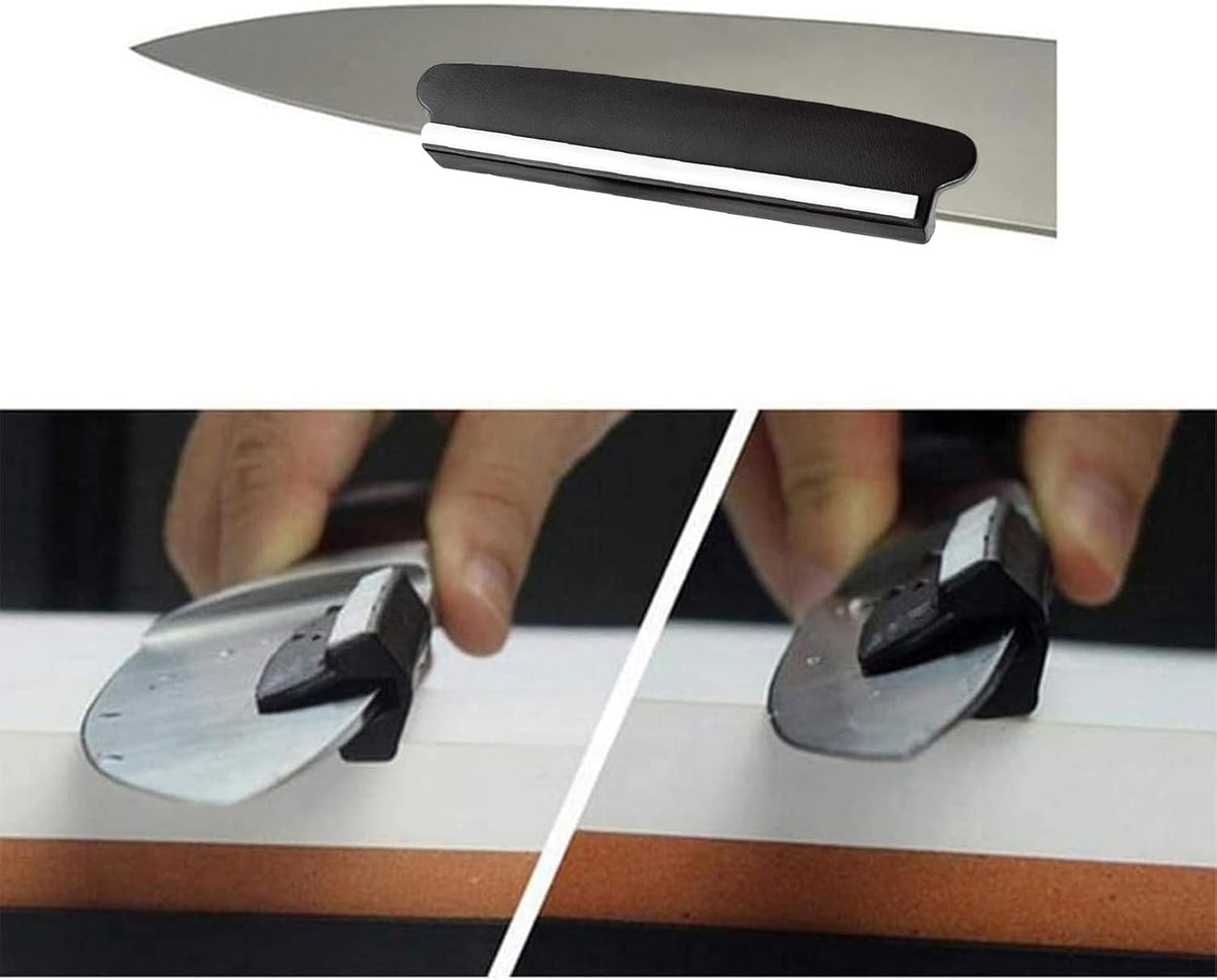 Professional Knife Sharpening Guide, Random Knife Sharpener Angle Guide, Sharpening Guide for Whetstone, Black(2 Pack)