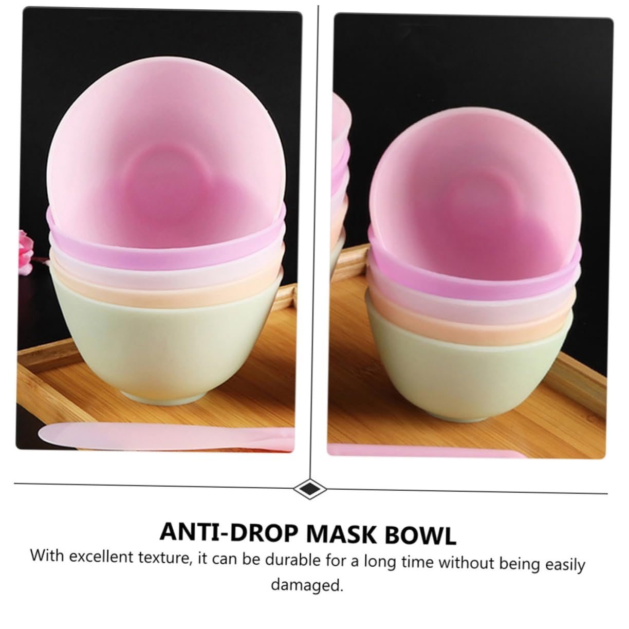 Baluue 6pcs Silicone Bowl for Clay Mask Mask Mixing Bowl Set Safe Easy to Use for Facial Diy