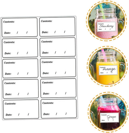 Operitacx 400pcs Waterproof Removable Food Date Labels for Refrigerator and Freezer Self-Adhesive PVC Stickers for Food Storage Containers for Pantry Organization