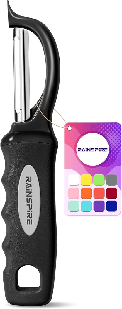 Swivel Vegetable Peeler Soft Comfort Handle Sturdy Long-Lasting Black