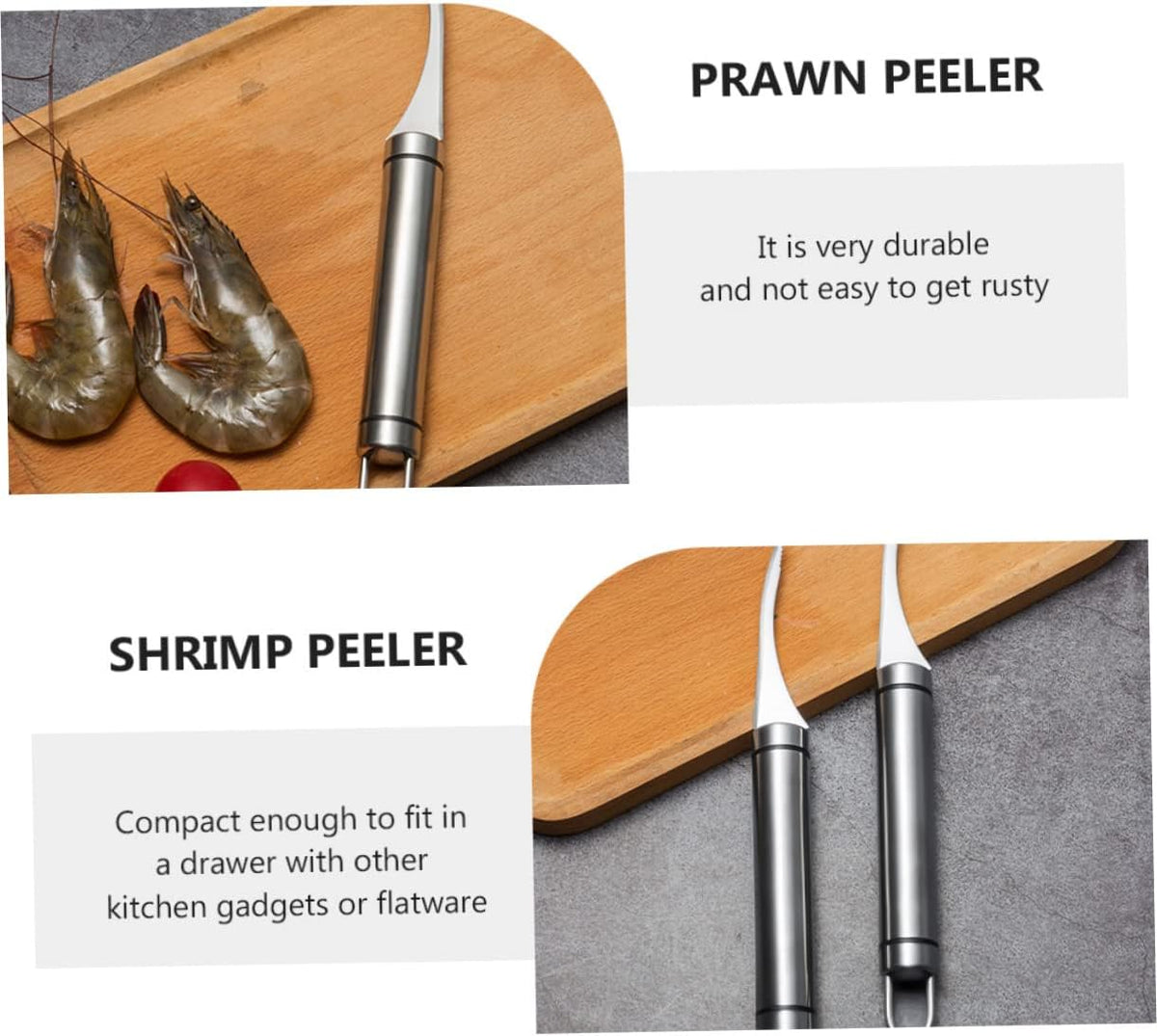 Shrimp Deveiner Tool and Peeler Set Multifunctional Shrimp Deveining Tool