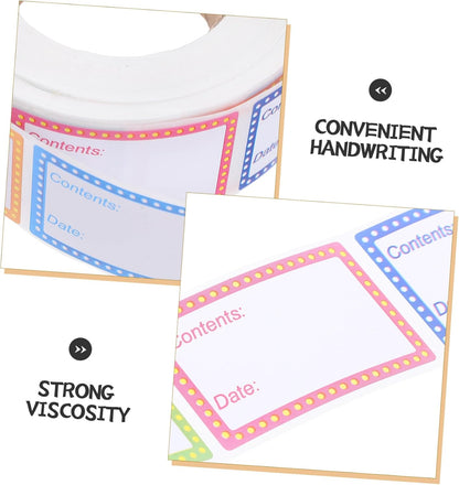 Yardwe 1500pcs Waterproof Date Labels 4x2.5cm Self-Adhesive Food Storage Stickers for Canning Jars Reusable Pantry Container Labels