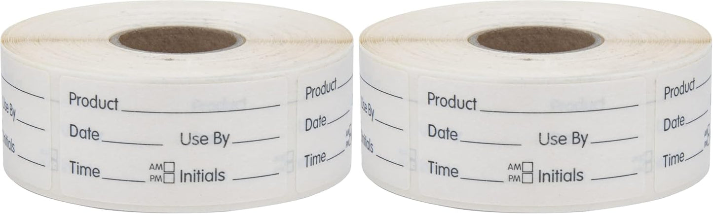 L LIKED 500 Stickers Use by 1 x 2 Inch Dissolvable Food Storage Labels for Containers