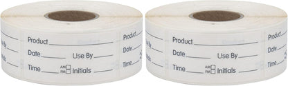 L LIKED 500 Stickers Use by 1 x 2 Inch Dissolvable Food Storage Labels for Containers