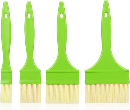 4 Pcs Pastry Brush Set, Basting Brushes for Cooking and Baking, Nylon Bristles Cooking Brush, Marinade and Kitchen Brushes for Butter, Oil, BBQ, Sauce, 4 Sizes