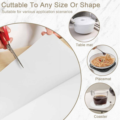 47.2"x23.6"(120cmx60cm) Large Silicone Mat for Kitchen Counter, Non-Slip Heat Resistant Countertop Protector, Waterproof Multipurpose Mat for Kitchen Island, Black