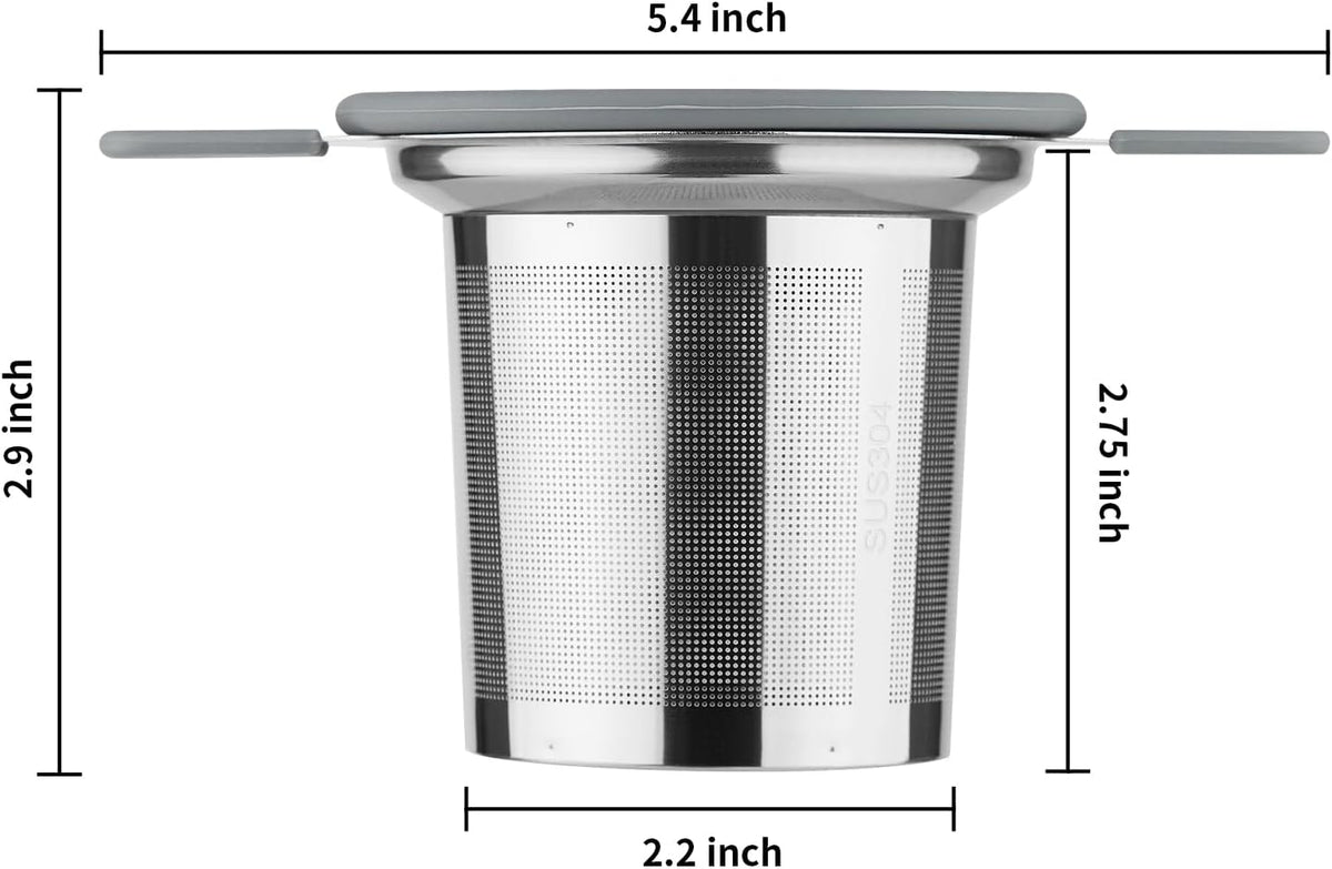 Ohtomber Stainless Steel Fine Mesh Tea Infuser for Loose Leaf Tea