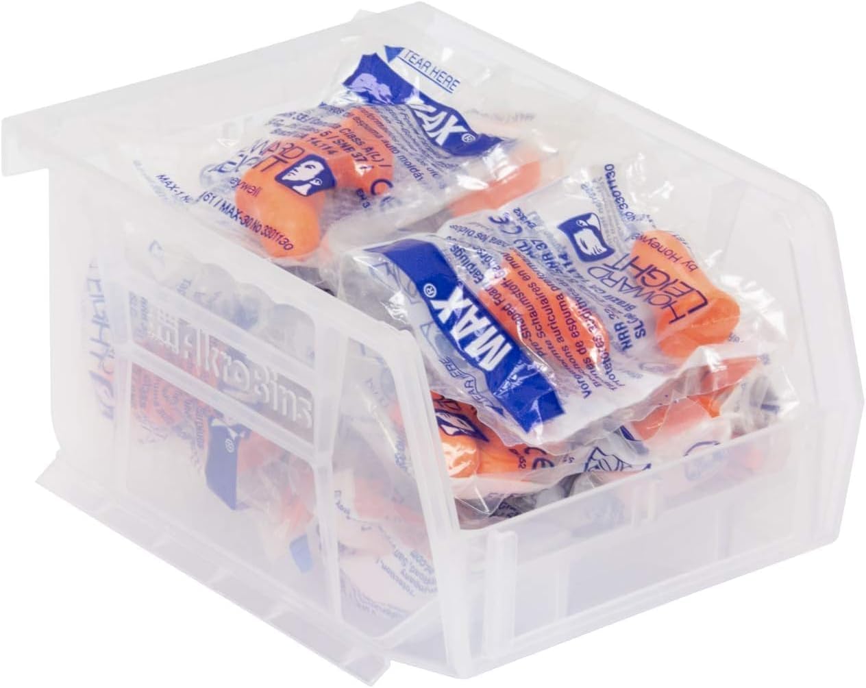 Akro-Mils 30210 AkroBins Plastic Storage Bins, Space-Saving Stackable Bins for Garage, Pantry, Craft Organization, 5" x 4" x 3", Black, 24-Pack