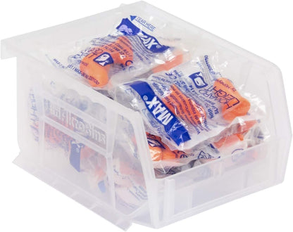 Akro-Mils 30210 AkroBins Plastic Storage Bins, Space-Saving Stackable Bins for Garage, Pantry, Craft Organization, 5" x 4" x 3", Black, 24-Pack