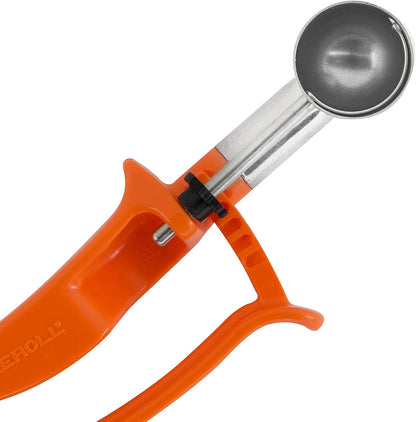 Zeroll 2030 Universal Standard Length EZ Disher Food Portion Control Scoop Designed for Right or Left Hand Use Dishwasher Safe NSF Approved, 1 3/4-Inch, Black