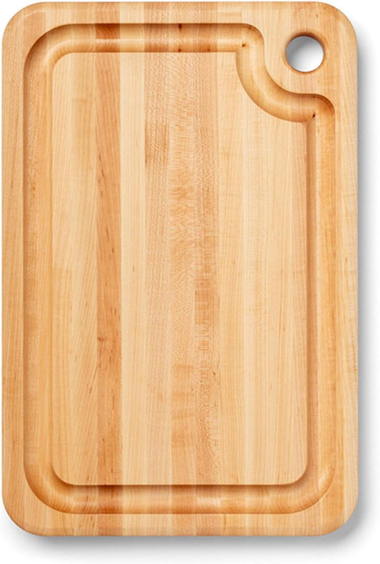 John Boos Block MPL1812125-FH-GRV Prestige Maple Wood Edge Grain Reversible Cutting Board with Juice Groove, 18 Inches x 12 Inches x 1.25 Inches