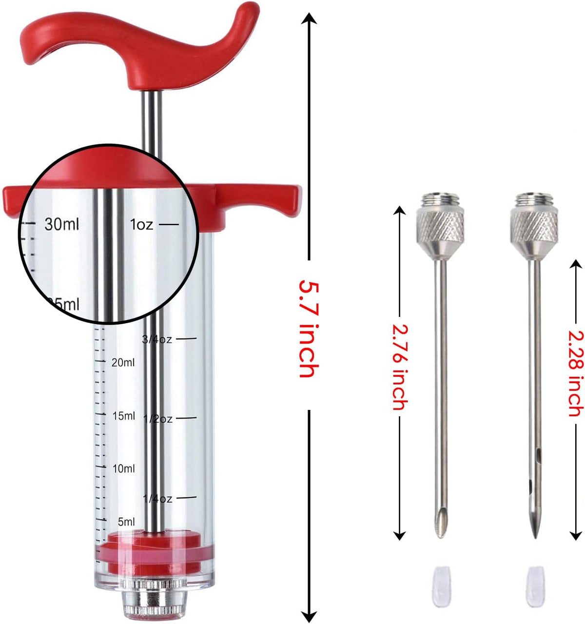 Meat Injector, Turkey Injector Syringe, 1oz - 1 Injector 1 Needle